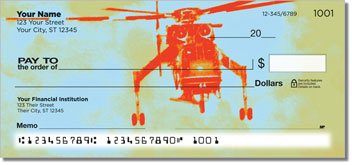 Sky Crane Helicopter Personalized Checks