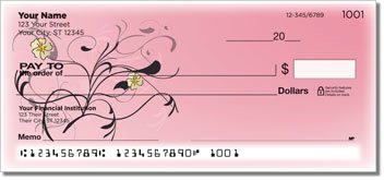 Pretty Pansy Personalized Checks