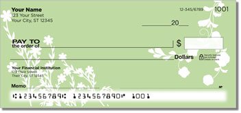 Flower Silhouette Personalized Checks