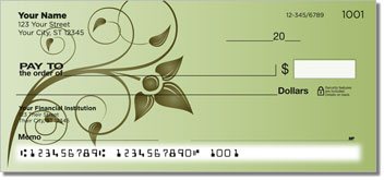 Swirling Vine Personalized Checks