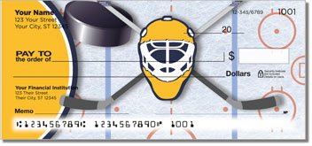 Blue and Gold Hockey Checks