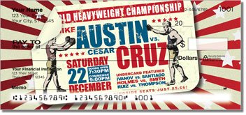 Vintage Boxing Personalized Checks