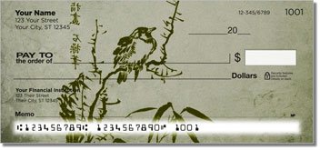 Japanese Bird Art Personalized Checks