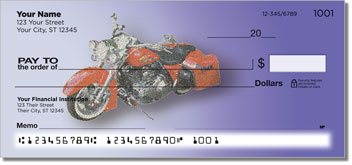 Old School Motorcycle Personalized Checks