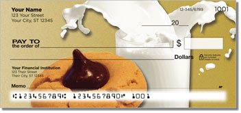 Milk and Cookie Personalized Checks