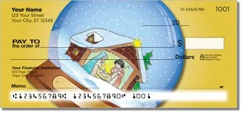 Snow Globe Personalized Checks