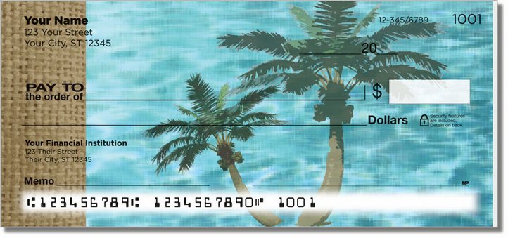 Peaceful Palm Tree Personal Checks