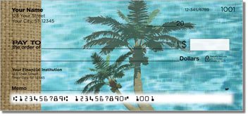 Peaceful Palm Tree Personalized Checks
