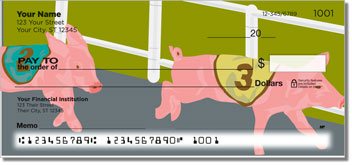 Pig Racing Personalized Checks