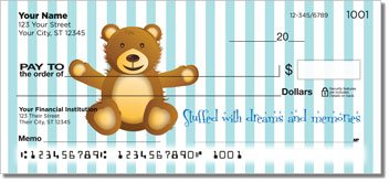 Cuddly Teddy Bear Personalized Checks