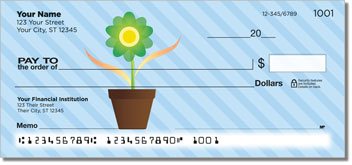 Potted Flower Personalized Checks