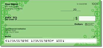 Corner Scroll Personalized Checks