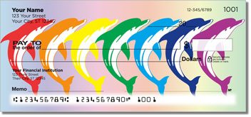 Rainbow Dolphin Personalized Checks