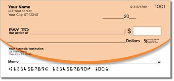 Oval Line Personalized Checks