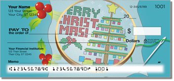 Christmas Cross Stitch Personalized Checks