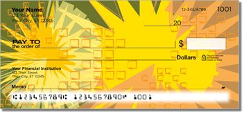 Square and Sunburst Personalized Checks