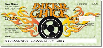 Biker Chick Personalized Checks