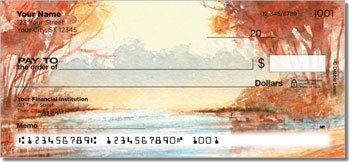 Fall Landscape Personalized Checks