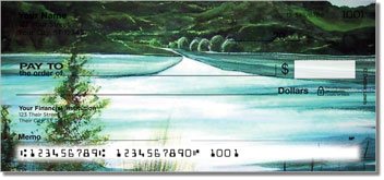 Night and Day Landscape Personalized Checks