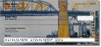 Watercolor Seascape Personalized Checks