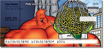 Bodybuilder Cartoon Personalized Checks