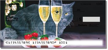 Contemplating Cats 2 Personalized Checks