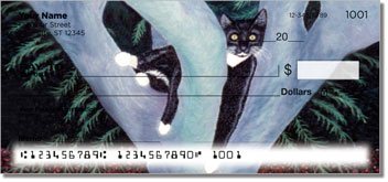 Contemplating Cats 4 Personalized Checks