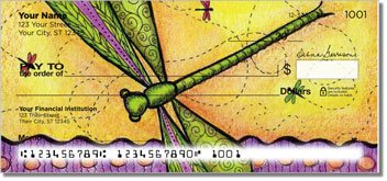 Dragonfly Art Personalized Checks