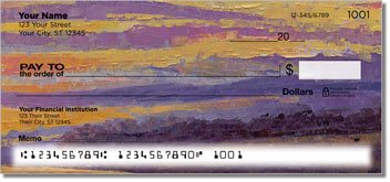 Lovely Sunset Personalized Checks