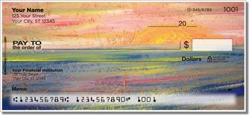 Vacation Abstract Personalized Checks