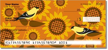 Goldfinch and Cardinal Personalized Checks