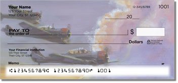 Aviation Art Personalized Checks