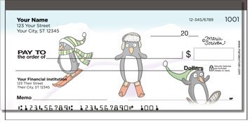 Scrivan Penguins Personalized Checks