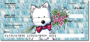 Westie Floral Checks