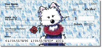 Westie Floral Personalized Checks