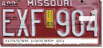 Missouri License Plate Checks