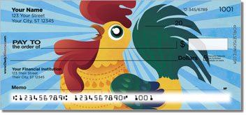 Cartoon Rooster Personalized Checks
