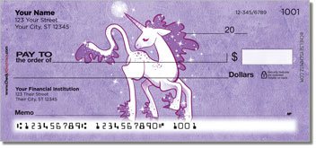 Cute Unicorn Personal Checks - PChecks.com