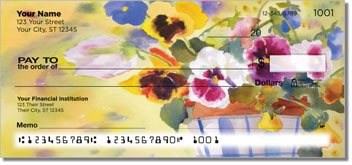 Kay Smith Pansies Checks