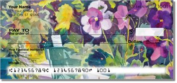 Kay Smith Pansies Personalized Checks