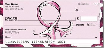 MADArt Pink Ribbon Personalized Checks