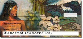 Tropical Girl Personalized Checks