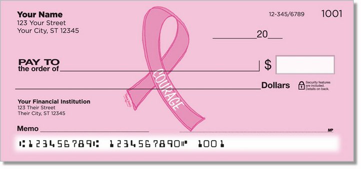 Reed Pink Ribbon Personal Checks