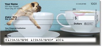 Pups in Cups Personalized Checks