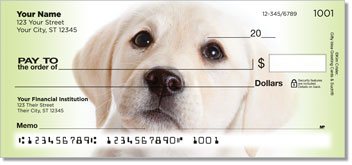 Yellow Lab Pup Personalized Checks