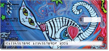 Skelly Cat Personalized Checks