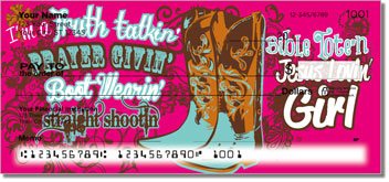 All American Girl Personalized Checks