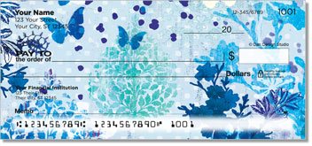 Blue Butterfly Nightfall Personalized Checks