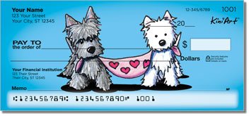 Terrier Friends 2 Personalized Checks
