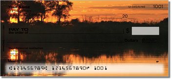 African Sunset Personalized Checks
